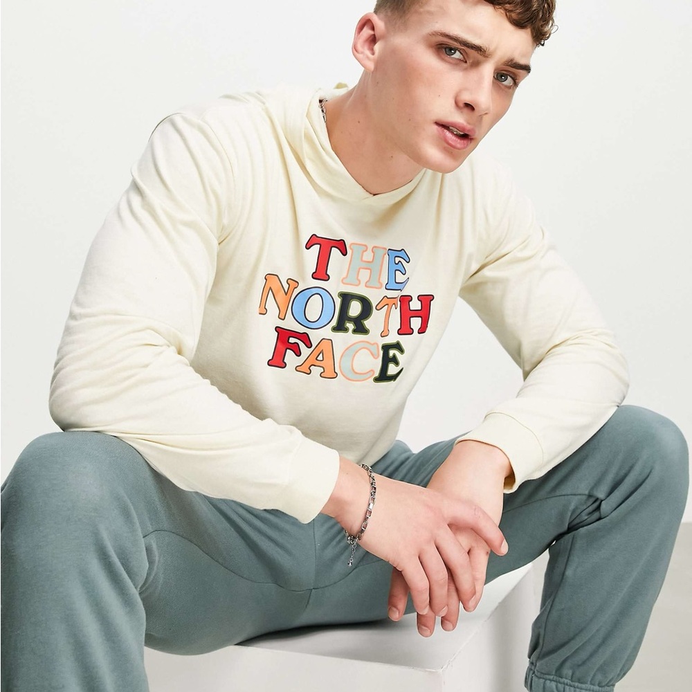 The North Face Summer Feels Triblend hoodie in cream